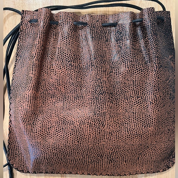 Textured Drawstring Bag - Picture 4 of 9